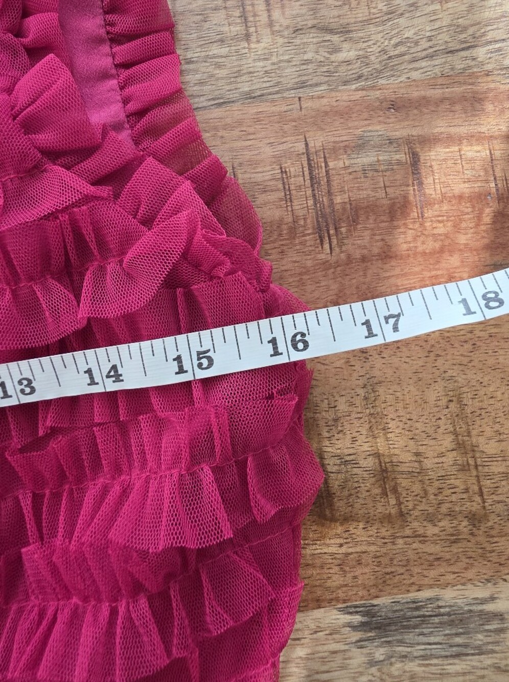Boden Magenta Pink Tulle Ruffle Midi Dress Size US 4 / UK 8 Sleeveless Party - Picture 11 of 16
